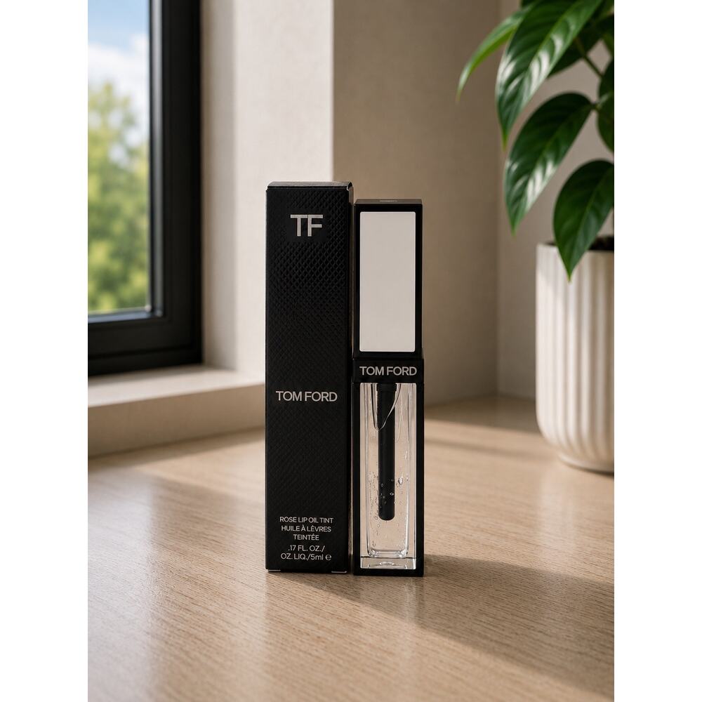 $60 New Tom Ford Rose Lip Oil Tint Gloss 5ml Clear Hydrating Luxury Lip Oil